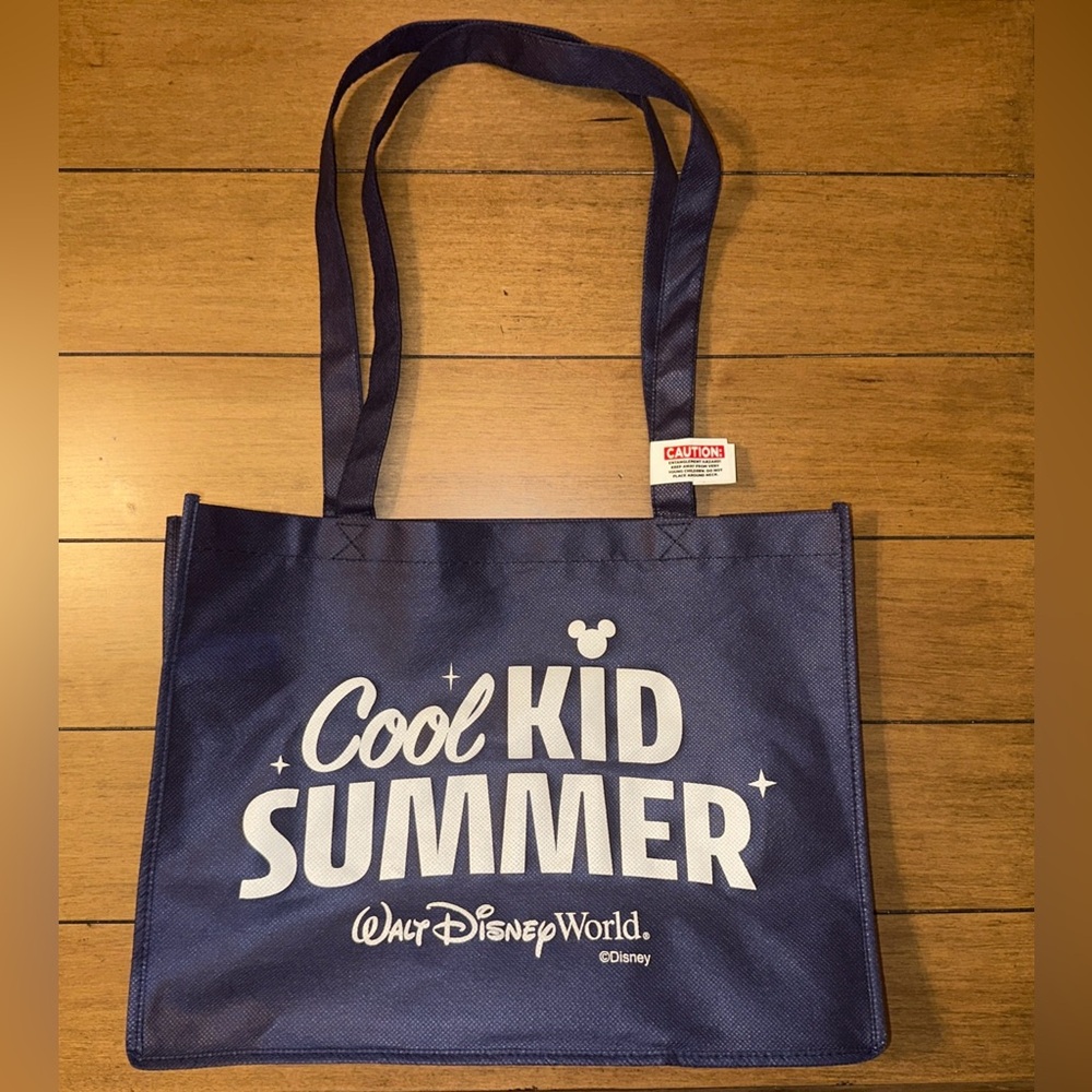 Disney Cool Kid Summer Tote Authentic Reusable Blue Walt Disney World Resort NEW